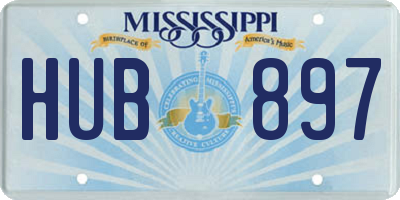 MS license plate HUB897