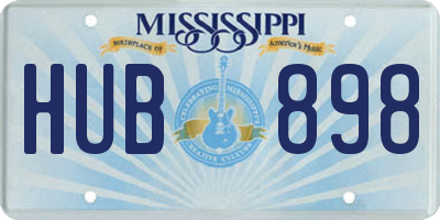 MS license plate HUB898