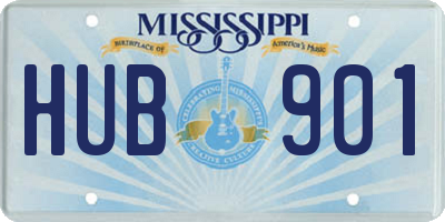 MS license plate HUB901
