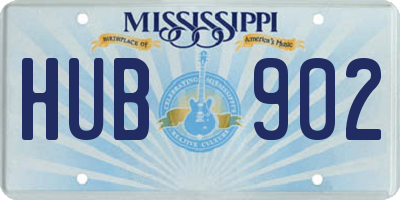MS license plate HUB902