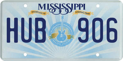 MS license plate HUB906