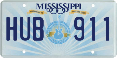 MS license plate HUB911