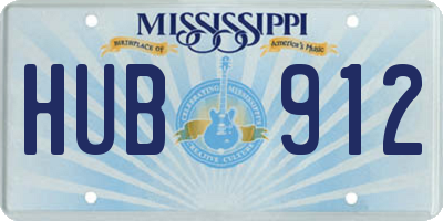 MS license plate HUB912