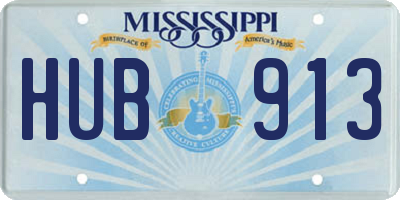 MS license plate HUB913