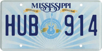 MS license plate HUB914