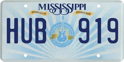 MS license plate HUB919