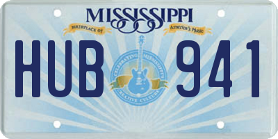 MS license plate HUB941