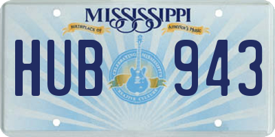 MS license plate HUB943