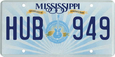 MS license plate HUB949