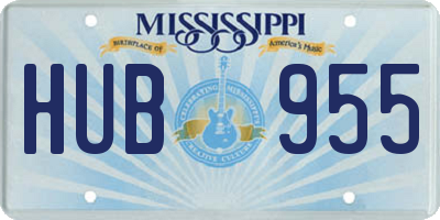 MS license plate HUB955
