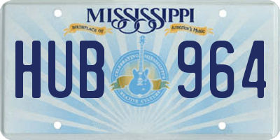 MS license plate HUB964