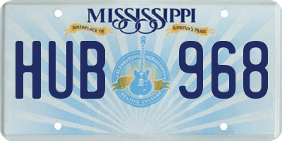 MS license plate HUB968