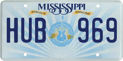 MS license plate HUB969
