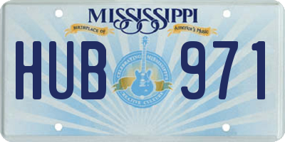 MS license plate HUB971