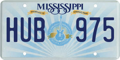 MS license plate HUB975