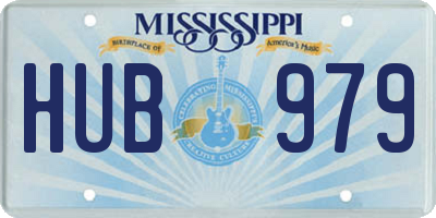 MS license plate HUB979