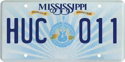 MS license plate HUC011