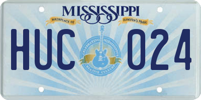MS license plate HUC024