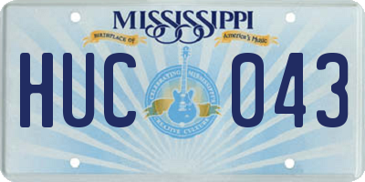 MS license plate HUC043