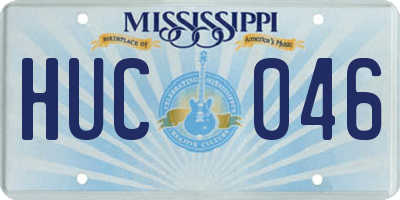 MS license plate HUC046