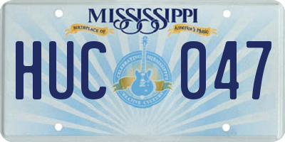 MS license plate HUC047