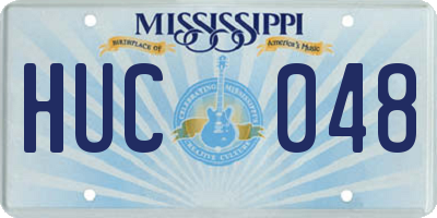 MS license plate HUC048
