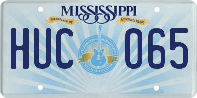 MS license plate HUC065