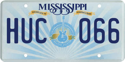 MS license plate HUC066