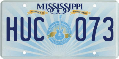MS license plate HUC073