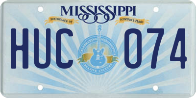 MS license plate HUC074