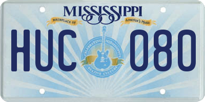 MS license plate HUC080