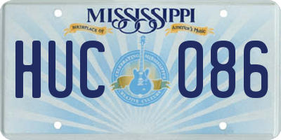 MS license plate HUC086