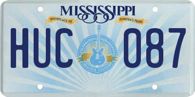 MS license plate HUC087