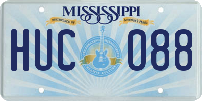 MS license plate HUC088