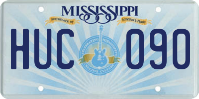 MS license plate HUC090