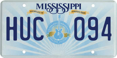 MS license plate HUC094