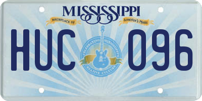 MS license plate HUC096