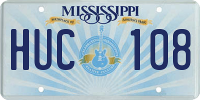 MS license plate HUC108