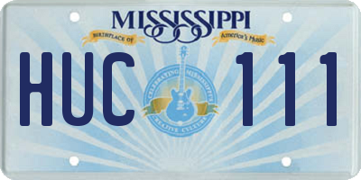 MS license plate HUC111