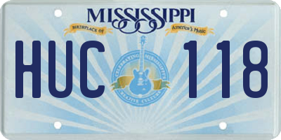 MS license plate HUC118