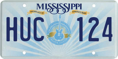 MS license plate HUC124