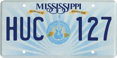 MS license plate HUC127
