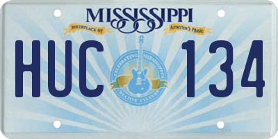 MS license plate HUC134