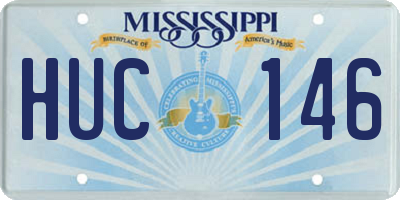 MS license plate HUC146