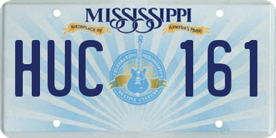 MS license plate HUC161