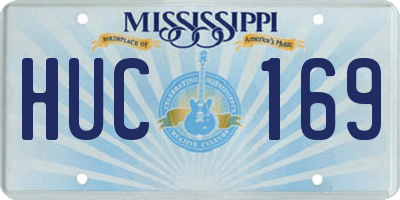 MS license plate HUC169