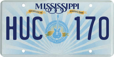 MS license plate HUC170