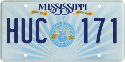 MS license plate HUC171