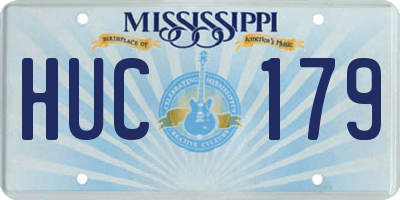 MS license plate HUC179