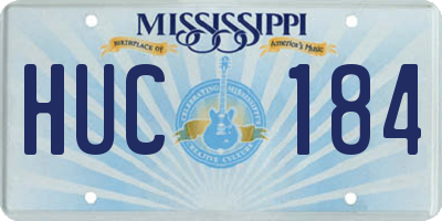 MS license plate HUC184